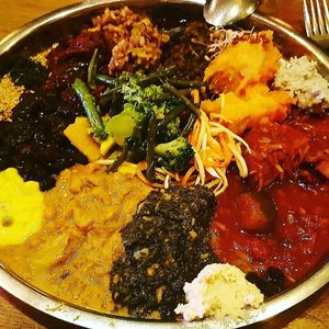 some buffet selections  at Vantra Vitao in London