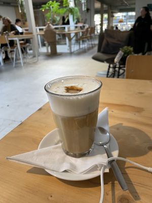 Latte Macchiato with soy milk  at The Tea Lab in Rotterdam