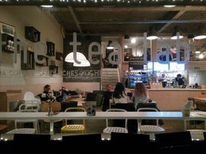 view through the windows at The Tea Lab in Rotterdam