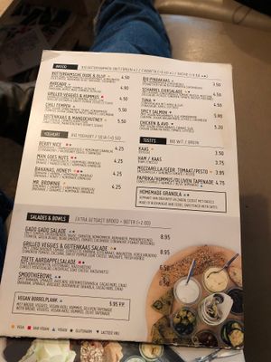 Lots of vegan choices...  at The Tea Lab in Rotterdam