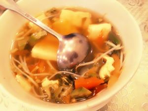 sour vege soup at Loving Hut - Chua Lang in Hanoi