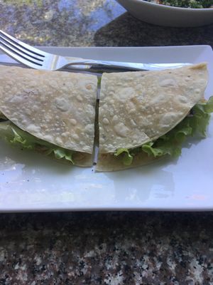 Avocado hummus pita at Natural Efe Macrobiotic World in Phuket