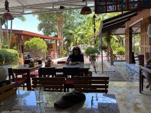 Outdoor dining  at Natural Efe Macrobiotic World in Phuket