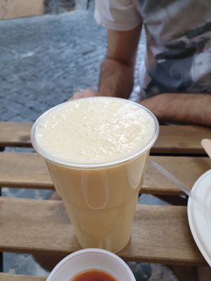 Banana lassi at Vega Food in Rome