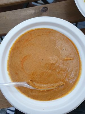 Vegan meal with tofu and cashew at Vega Food in Rome