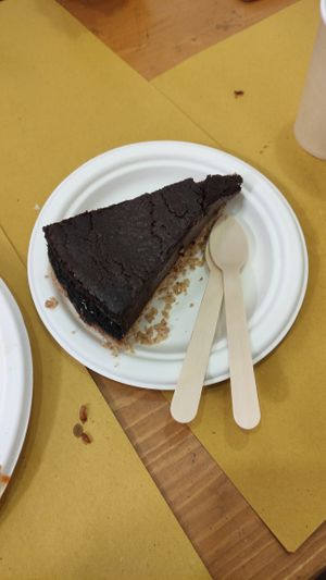 Chocolate cake at Vega Food in Rome