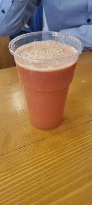 Panchamrita fruit, ginger, fresh mint at Vega Food in Rome