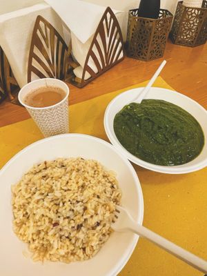 vegan tofu palak paneer at Vega Food in Rome