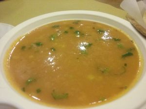 Lentil soup at Vega Food in Rome