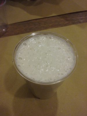 Cardamon soy latte (cold) at Vega Food in Rome