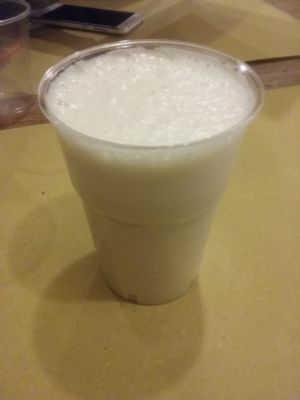 Cardamon soy latte (cold) at Vega Food in Rome