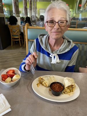 Flavorful burrito! at Hot Stacks Cafe in Myrtle Beach