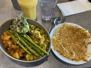 Sunrise bowl and has browns at Hot Stacks Cafe in Myrtle Beach