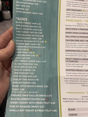 Sides at Hot Stacks Cafe in Myrtle Beach