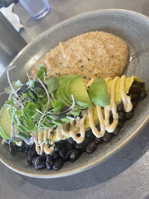 Just Ranchero with Grits and Killer toast (not pictured) I added salsa after I started eating it and it was spot on. This was a very filling breakfast.  at Hot Stacks Cafe in Myrtle Beach