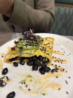 Just Ranchero.  Ultra fresh black beans were standout! #Veganuary at Hot Stacks Cafe in Myrtle Beach