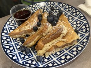 Vegan french toastt  at Hot Stacks Cafe in Myrtle Beach