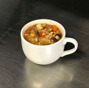 New housemade Vegetable soup as of 5/2018  (Vegan) at Hot Stacks Cafe in Myrtle Beach
