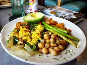 Vegan Farmhouse Bowl at Hot Stacks Cafe in Myrtle Beach