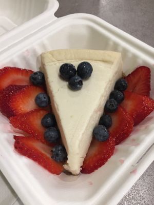 Cheesecake ( but doesn’t taste like cheesecake ) more like sweet custard  at Hot Stacks Cafe in Myrtle Beach