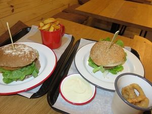 Burgers at Loving Hut veganerie, Leuven at Loving Hut Veganerie in Leuven