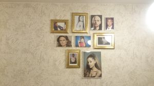 Wall of vegan celebs at Loving Hut Veganerie in Leuven