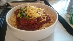 spaghetti oh-so spicy at Loving Hut Veganerie in Leuven