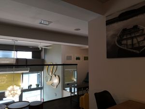 Inside upstairs at Loving Hut Veganerie in Leuven