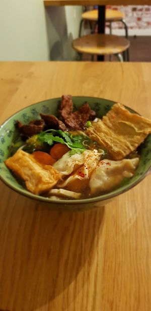 Taiwan noodle soup at Loving Hut Veganerie in Leuven