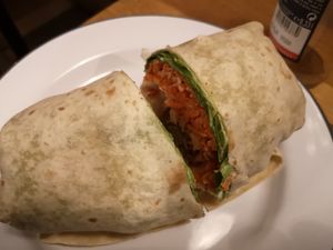 Falafel wrap at Loving Hut Veganerie in Leuven