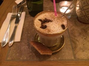 Hot chai with oat milk at Sajvva in Malmo