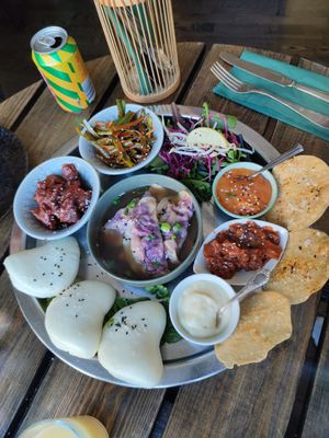 The food was spicy, but really good. My five year old liked it too! at Sajvva in Malmo