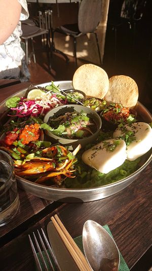 Mixed spicy plate at Sajvva in Malmo