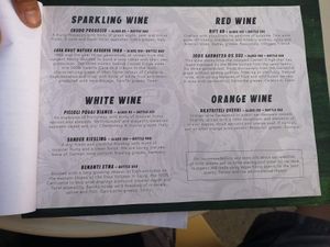 Menu at Sajvva in Malmo