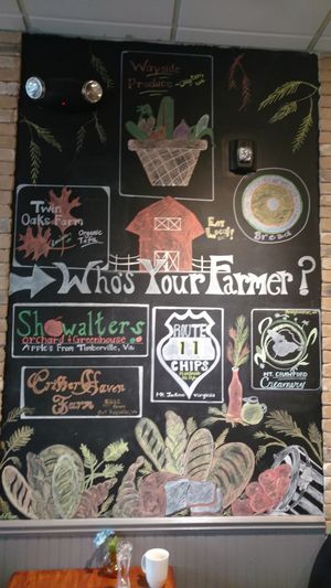 Locally sourced at Greens & Grains Cafe in Harrisonburg