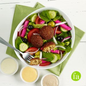 Official facebook photo - portion salad at Falafel Avenue - University in Montreal