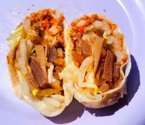 Popiah, lots of ingredients at Tang Leng Chay Vegetarian 东龙斋素食 in Central Singapore