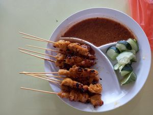 Satay at Victor Veggie 味特素食 in Central Singapore