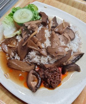 Mushroom rice ~ 18/9/22 at Victor Veggie 味特素食 in Central Singapore