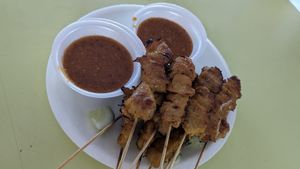 Satay. Min 10 sticks at Victor Veggie 味特素食 in Central Singapore