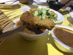 satay $0.80 each, min 10pc order 👍🏻👍🏻👍🏻 at Victor Veggie 味特素食 in Central Singapore