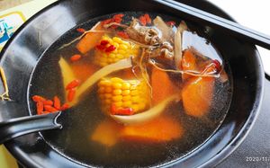 American Ginseng, Ladybell root, Huang Qi Soup at Jeun VirtueFarm in Central Singapore