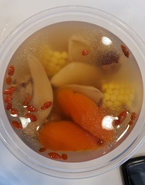 Angelica Root King Oyster Mushroom & Four Spirit Soup ~ 13/12/21 at Jeun VirtueFarm in Central Singapore