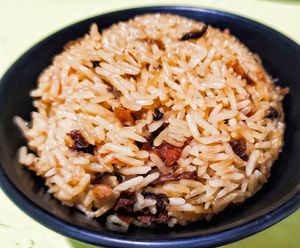 Heavenly mixed mushroom rice at Jeun VirtueFarm in Central Singapore