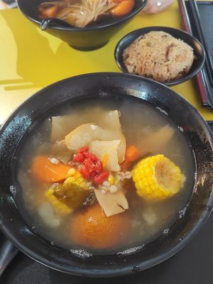 American ginseng, glehnia root soup at Jeun VirtueFarm in Central Singapore