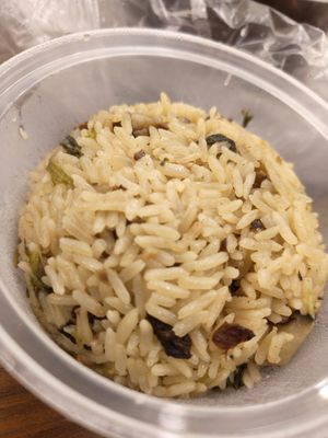 Mustard rice at Jeun VirtueFarm in Central Singapore