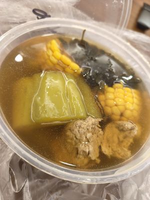 Bitter gourd soup at Jeun VirtueFarm in Central Singapore