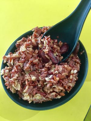 Red rice with kidney beans and oats at Jeun VirtueFarm in Central Singapore