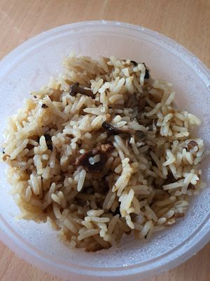 Mixed mushroom rice ~ Circuit Breaker Period Phrase 2 at Jeun VirtueFarm in Central Singapore