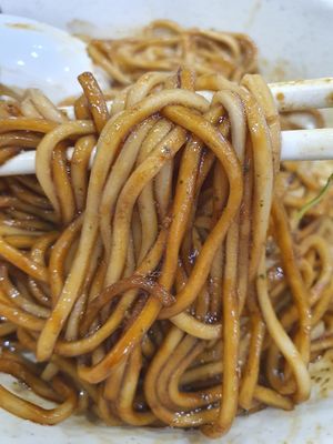 Chewy dry noodle ~ 7/3/21 at Xuan Miao Veggie Food 炫妙 - PLQ Mall in Central Singapore